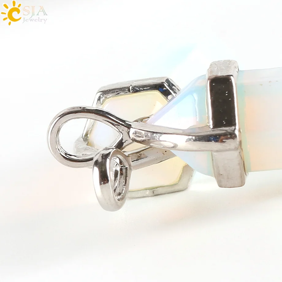 CSJA искусственный опал полудрагоценный камень подвеска в форме пули массивное