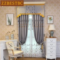 chinese high quality chinese embroidered curtains for living room with luxurious voile curtain for bedroom kitchen hotel