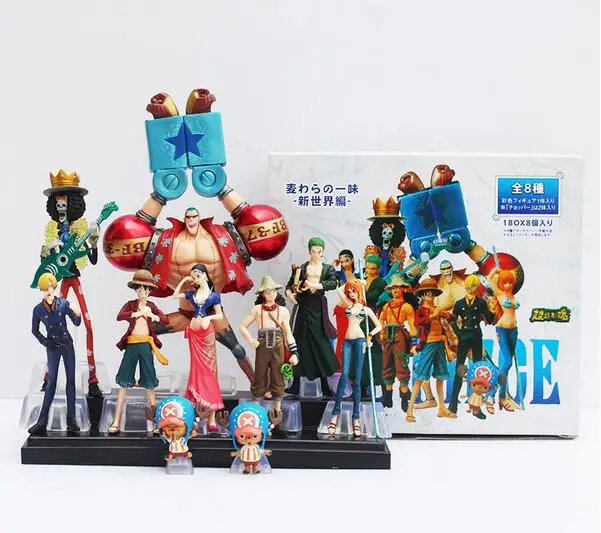 10 шт./лот цельная Обезьяна D. Фигурки героев Luffy Roronoa Zoro Nami Usopp Sanji Tony Chopper Nico Robin из