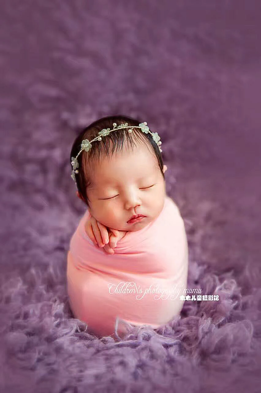 newborn headband photography handmade infant Hairbands flower pearl hair accessories props | Детская одежда и обувь
