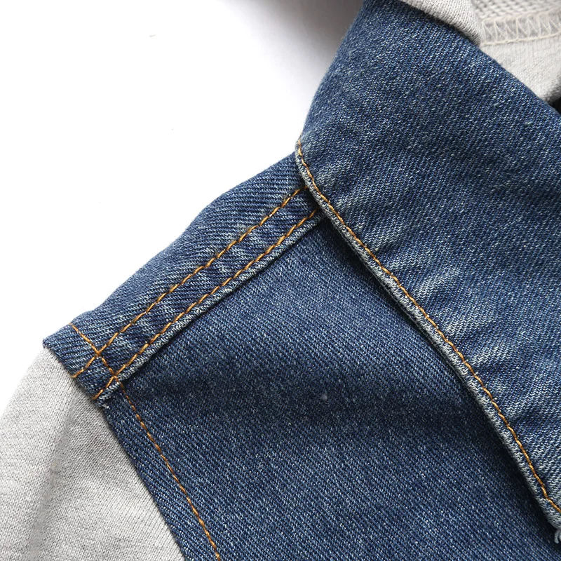 2018 extra men and women in Europe the United States men's denim jacket | Мужская одежда