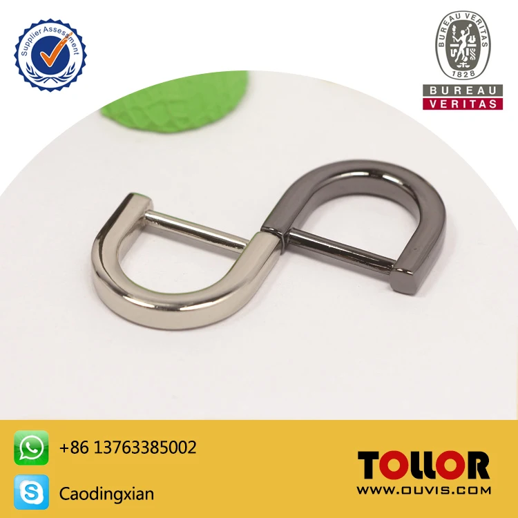 

High Quality Pressure Casting Gold Hardware D Rings For Handbag Accessories Silver Stainless Metal D-Ring For Leather Bag