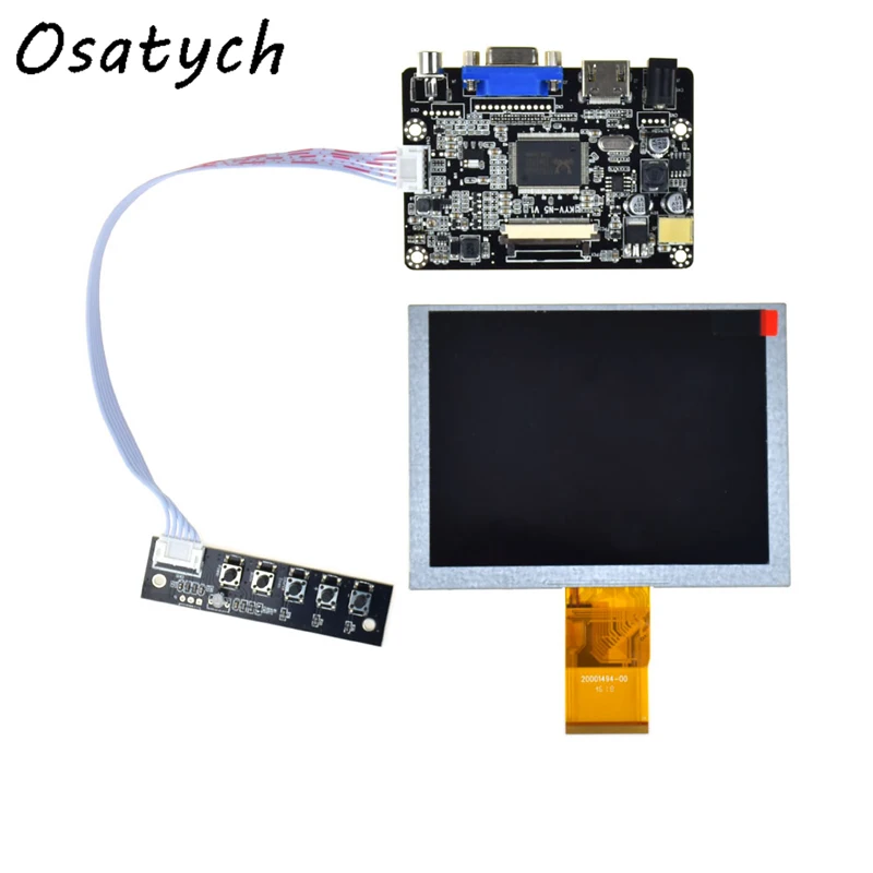 Плата драйвера HDMI + VGA AV 5 дюймовый зеркальный ЖК экран Замена AT050TN22|ЖК-экраны и