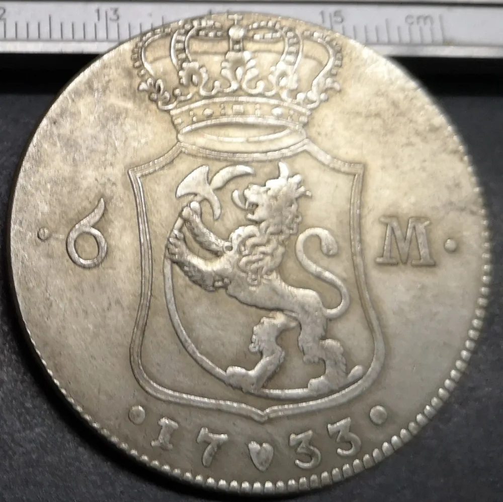 1733 Дания 6 Марк-Кристиан Ви (Королевский визит в Норвегию) Посеребренная копия