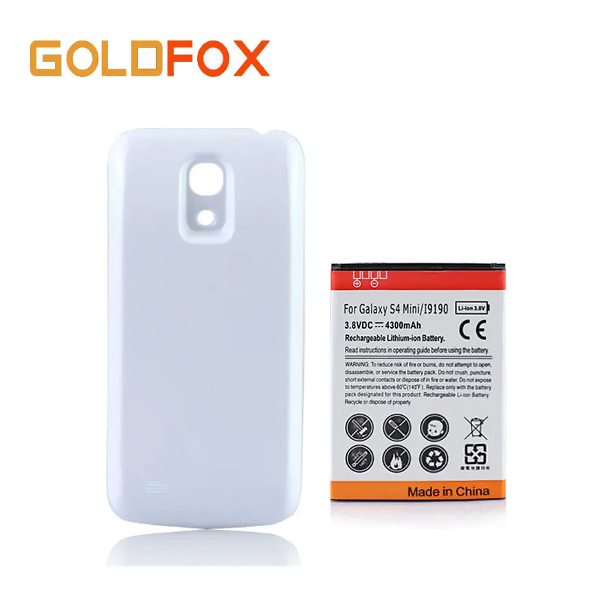 Goldfox высокое качество 4300 мАч Расширенный аккумулятор для Samsung Galaxy S4 SIV mini i9190