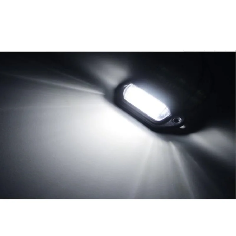 

License plate lamp shade LED Black Boat Trailer RV Truck Interior Step License Plate Tag Lights LED Lamp Bulbs Car Accessories