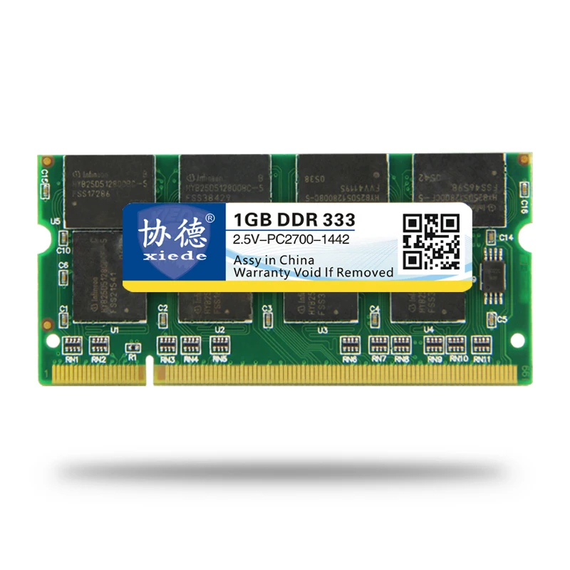 XieDe Память ram DDR 1 ГБ для ноутбука Sodimm Memoria 400 МГц 333 МГц 266 МГц 400 МГц 512 МБ DDR1 PC 3200 2700 SO-DIMM ram s