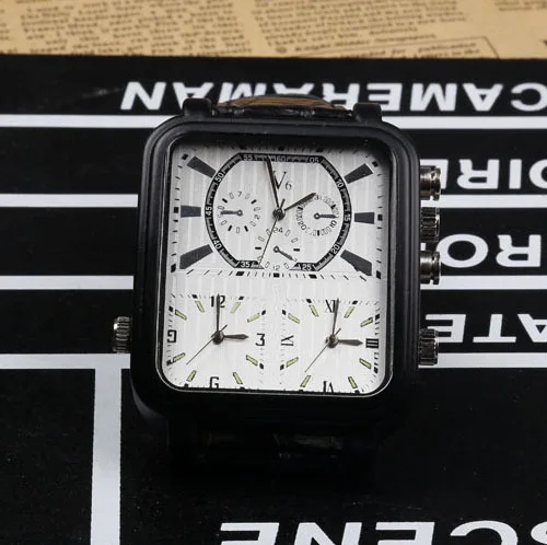 Часы наручные V6 мужские с большим прямоугольным циферблатом модные повседневные