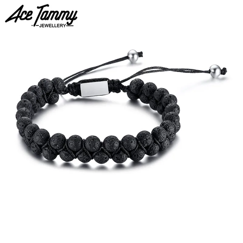 Черный Плетеный Регулируемый браслет унисекс ширина 12 мм|Браслеты с шармами| |