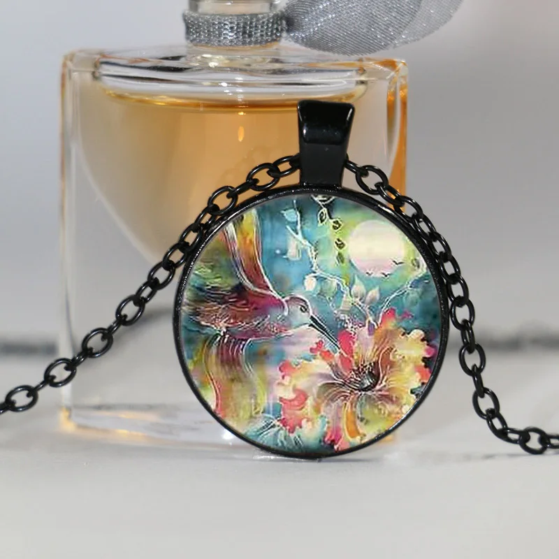 Мужская винтажная цепочка с цветком и Колибри из фильма ручной работы новинка