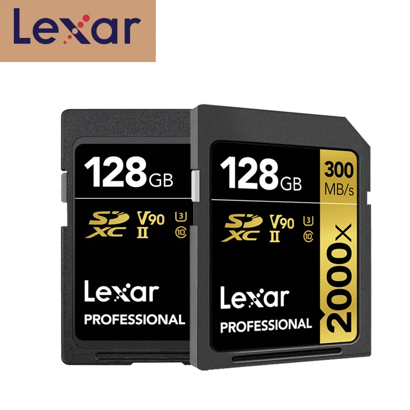 Lexar SD Card профессионального 2000x высокое Скорость 300 МБ/с. SDXC UHS-II U3 Class 10 флэш-карты памяти для 3D 4K видео в формате Full HD Камера