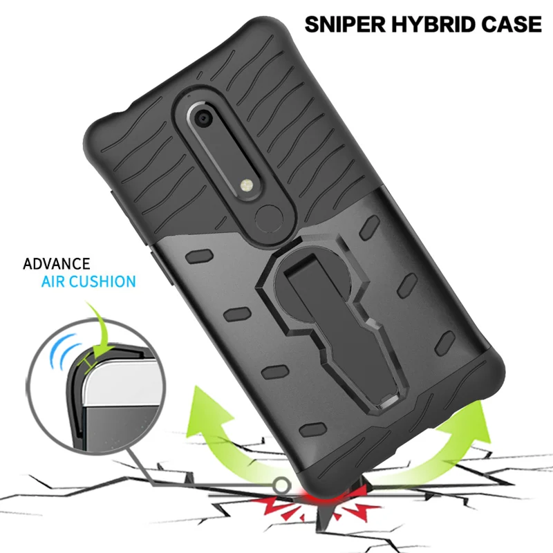 HYSOWENDLY Heavy Duty ударопрочный Жесткий Тонкий чехол для Nokia 6 5 ''дюймовый Мягкий