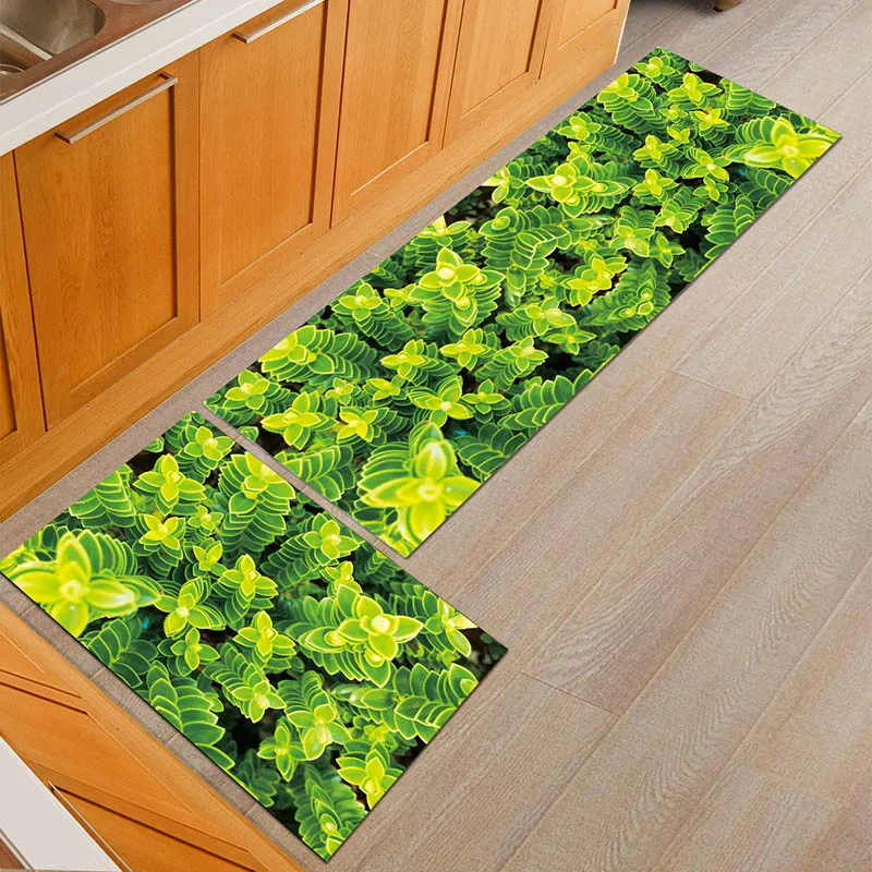 2 шт./компл. Кухня коврик печатается анти-скольжения современные коврики Гостиная балкон Ванная комната ковролин набор коврик для ванной в коридоре