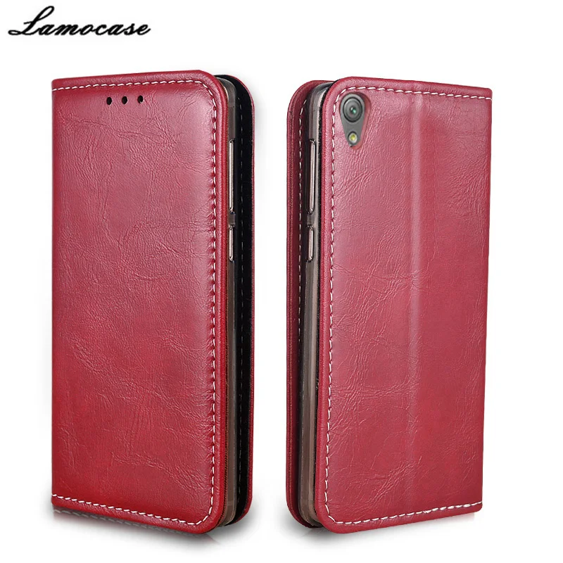 Lamocase для Sony E5 Case Роскошный кожаный чехол Xperia F3311 F3313 откидная крышка с кошелек