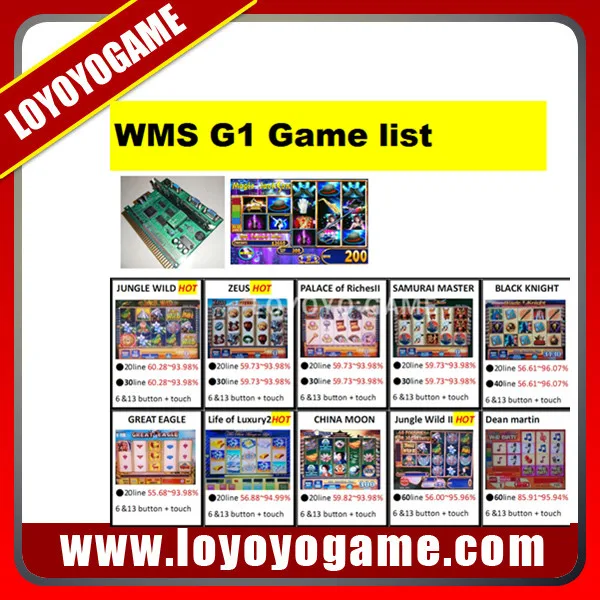 Высокое качество WMS G1 ставки казино печатной платы слот видео аркадных игровых