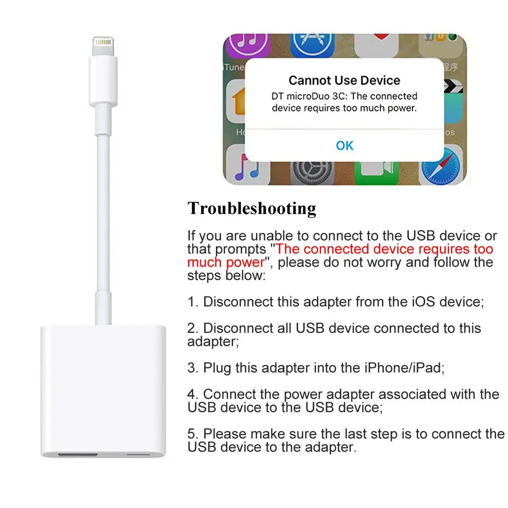 Для освещения к USB 3 Женский адаптер для чтения камеры с интерфейсом питания