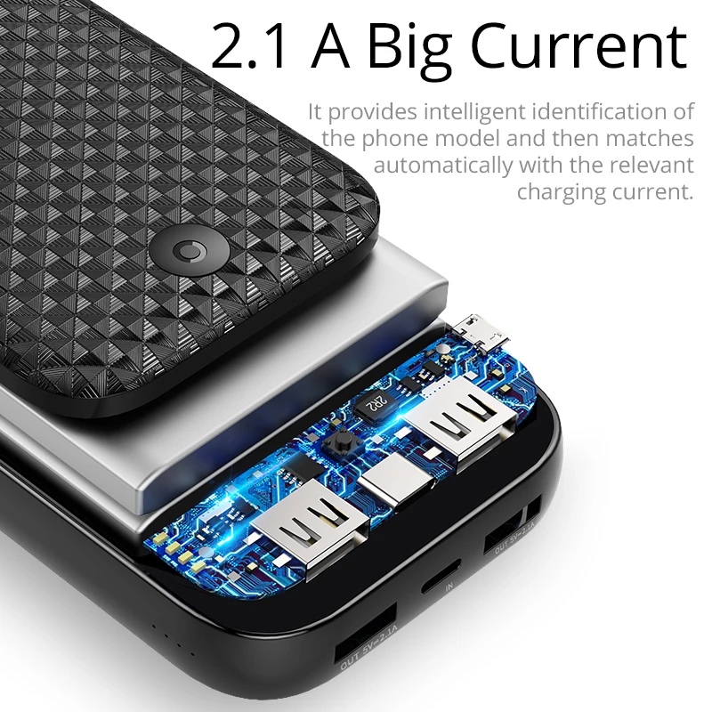 ROCK 20000 mAh power Bank портативное зарядное устройство двойной USB внешний аккумулятор