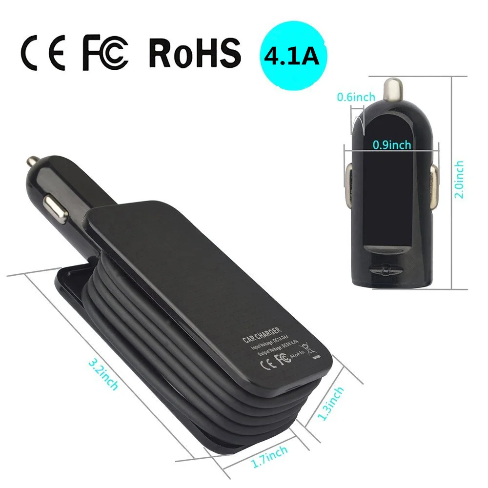 Автомобильное зарядное устройство с 4 USB портами 5 В а|usb phone charger|travel chargerphone charger |