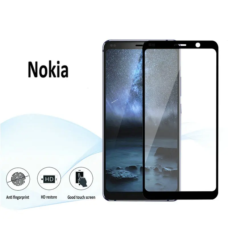 Для Nokia 9 puобзор 9H полное клеевое покрытие закаленное стекло Защита экрана для