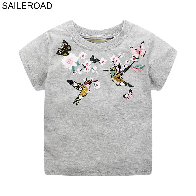 SAILEROAD 4Years Girls Футболки для детей Верхняя одежда Летняя детская одежда мультфильм Детские футболки для мальчиков - Цвет: 6117 same picture