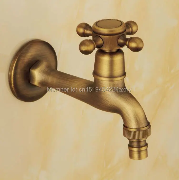 

Bathroom Accessories Long Spout Laundry Retro Style Washing Machine Faucet Bibcock Cold Water Tap Wall Mount GI99