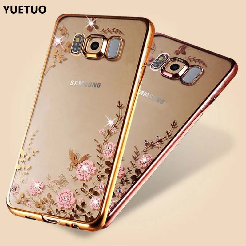 Yuetuo оригинальный роскошный золотой чехол из ТПУ для samsung galaxy S8 S8plus s 8 plus s8plus