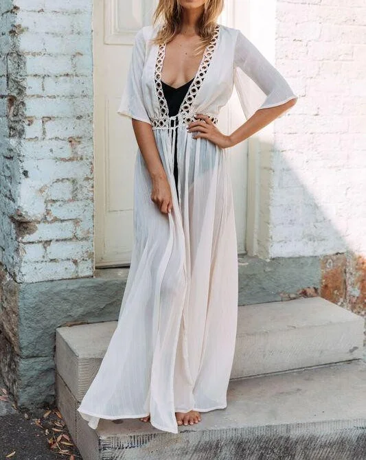 2018 шифоновые купальные костюмы накидка пляжный кардиган Paroe Robe de Plage пляжная