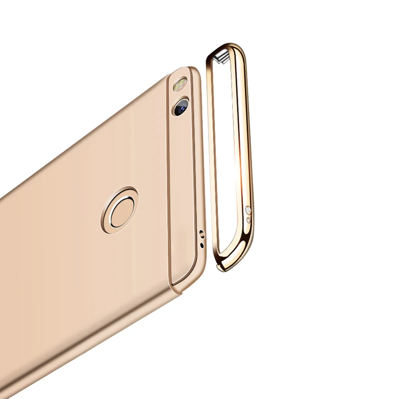 Для huawei P8 Lite 2017 5 2 дюймов чехол для телефона задняя крышка 3 в 1 Позолоченные