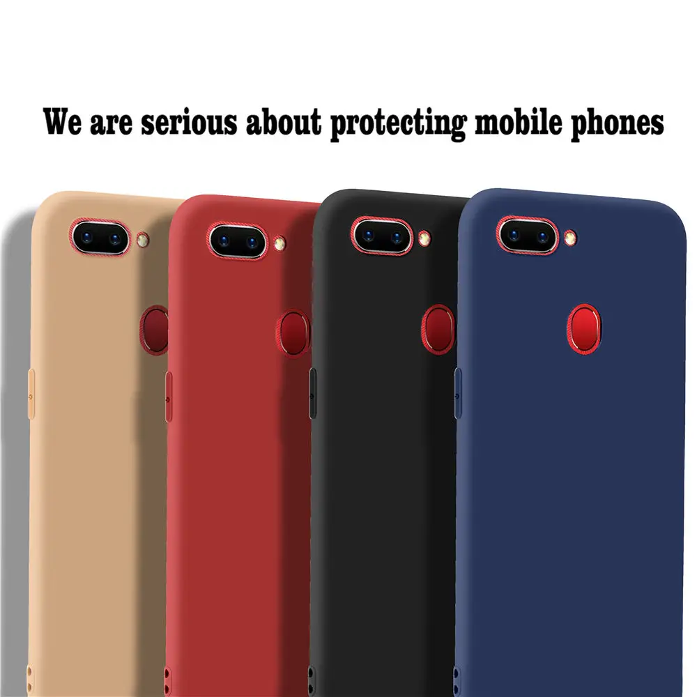 Для oppo A5 чехол Индия 1 5 мм ультра-тонкий простой сплошной цвет матовый из ТПУ