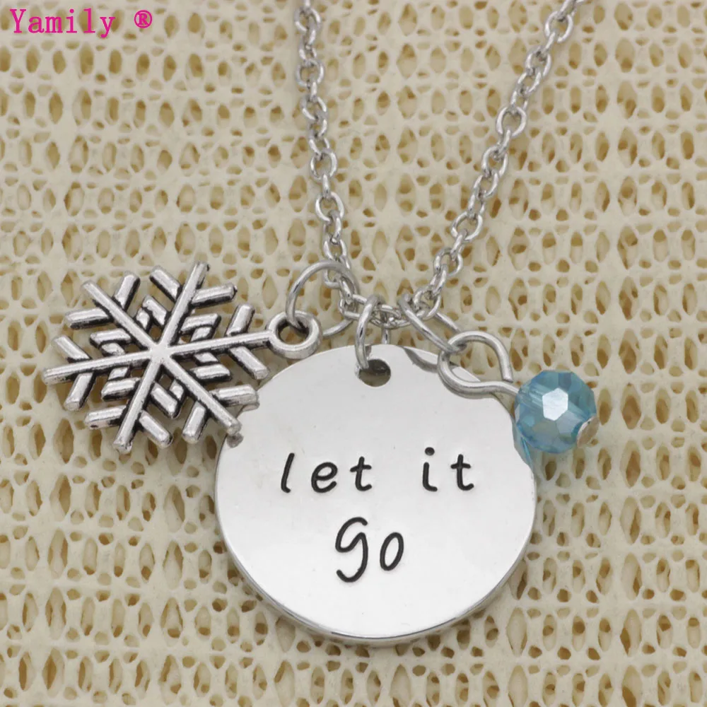 Yamily 12 шт/Let it go подвеска ожерелье Снежинка Шарм Вдохновленный Рождественский