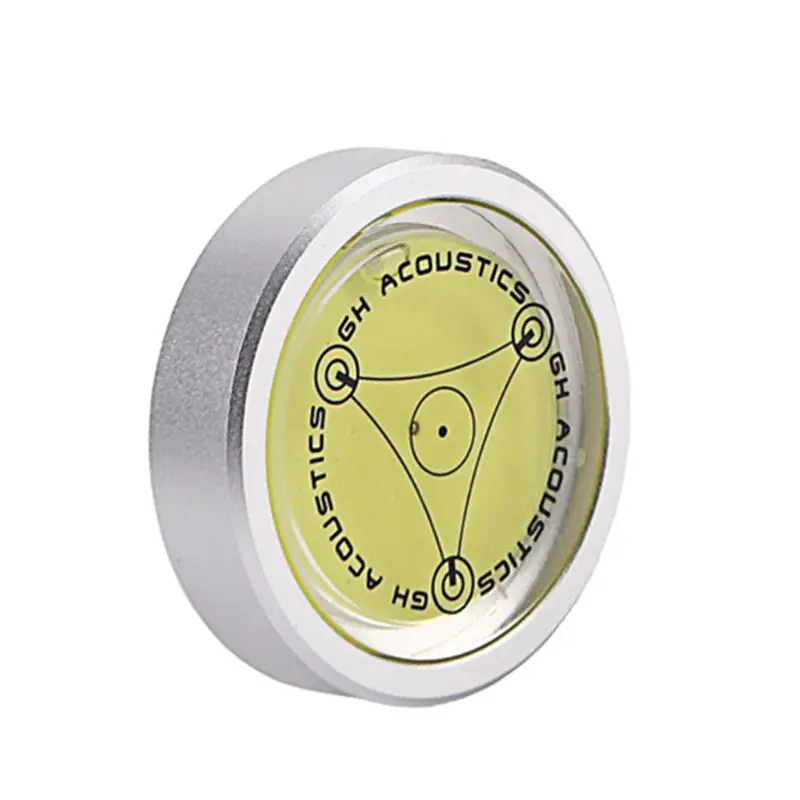 Серебристый Aluminum Alloy LP Disc Stabilizer Turntable Balanced Bubble Spirit Level for Phonograph Vinyl Record Vibration Accessories - Цвет: Серебристый
