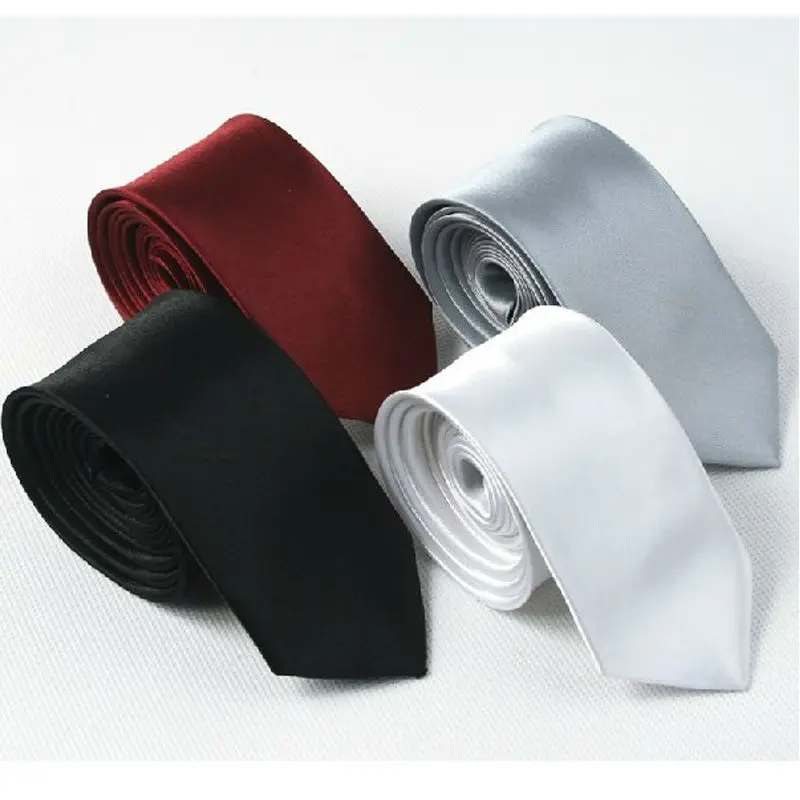 

New Men's solid slim ties Classic polyester women Neckties Fashion Plaid Mans Tie 2014 spring black red grey 5cm width necktie