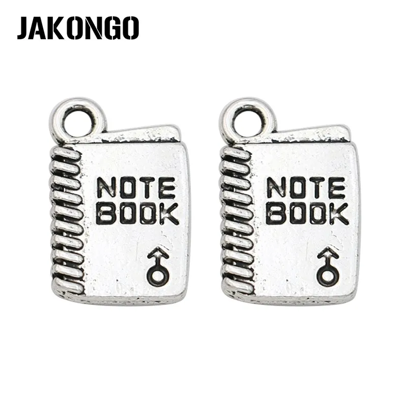 JAKONGO антикварные посеребренные подвески в виде блокнота для изготовления