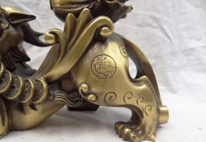 Быстрая доставка USPS в США S1355 10 дюймов китайская статуя из чистой глины единорог