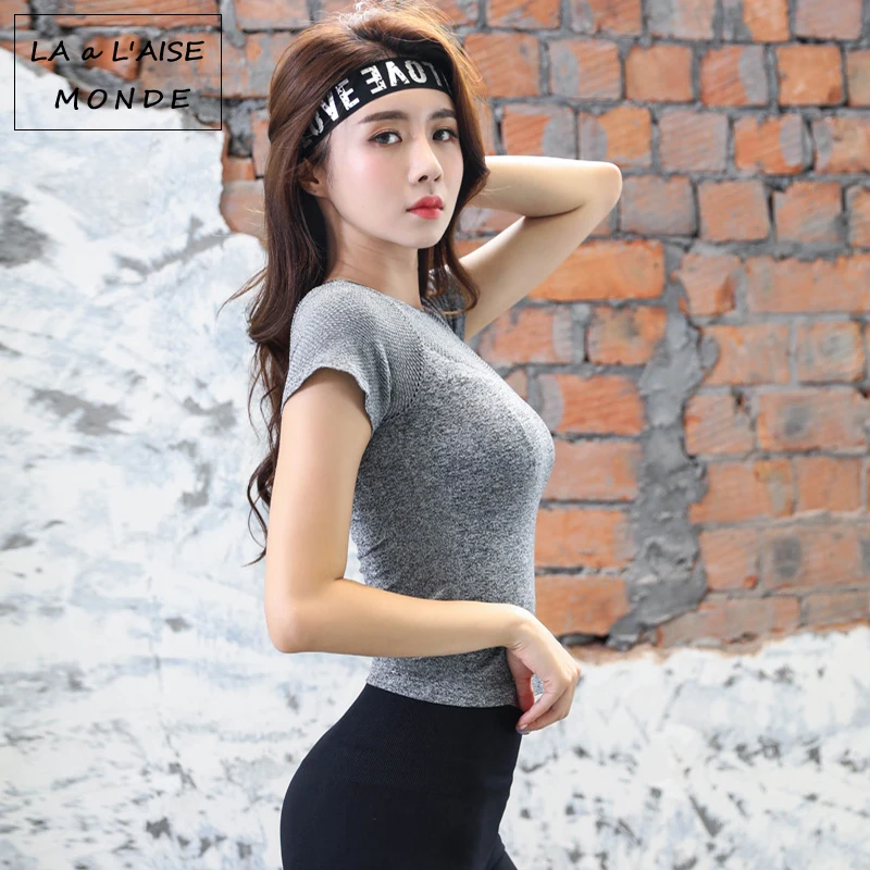 Sports Wear For Women Gym Workout Tops Sport Blouses Woman Fitness T-shirts Women's Jersey Sporty Mesh Yoga Top Female Shirt | Спорт и