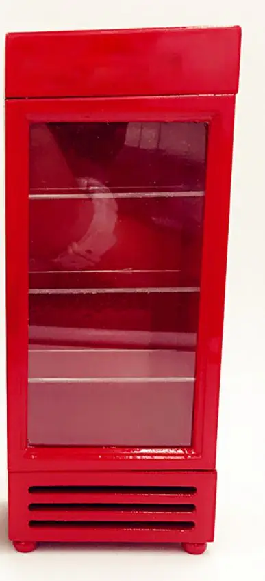 red ice locker 1:12 миниатюрная кукольная мебель миниатюрный стакан морозильник мини-холодильник для холодильника для кукольного домика Декор ролевые игрушки - Цвет: red ice locker