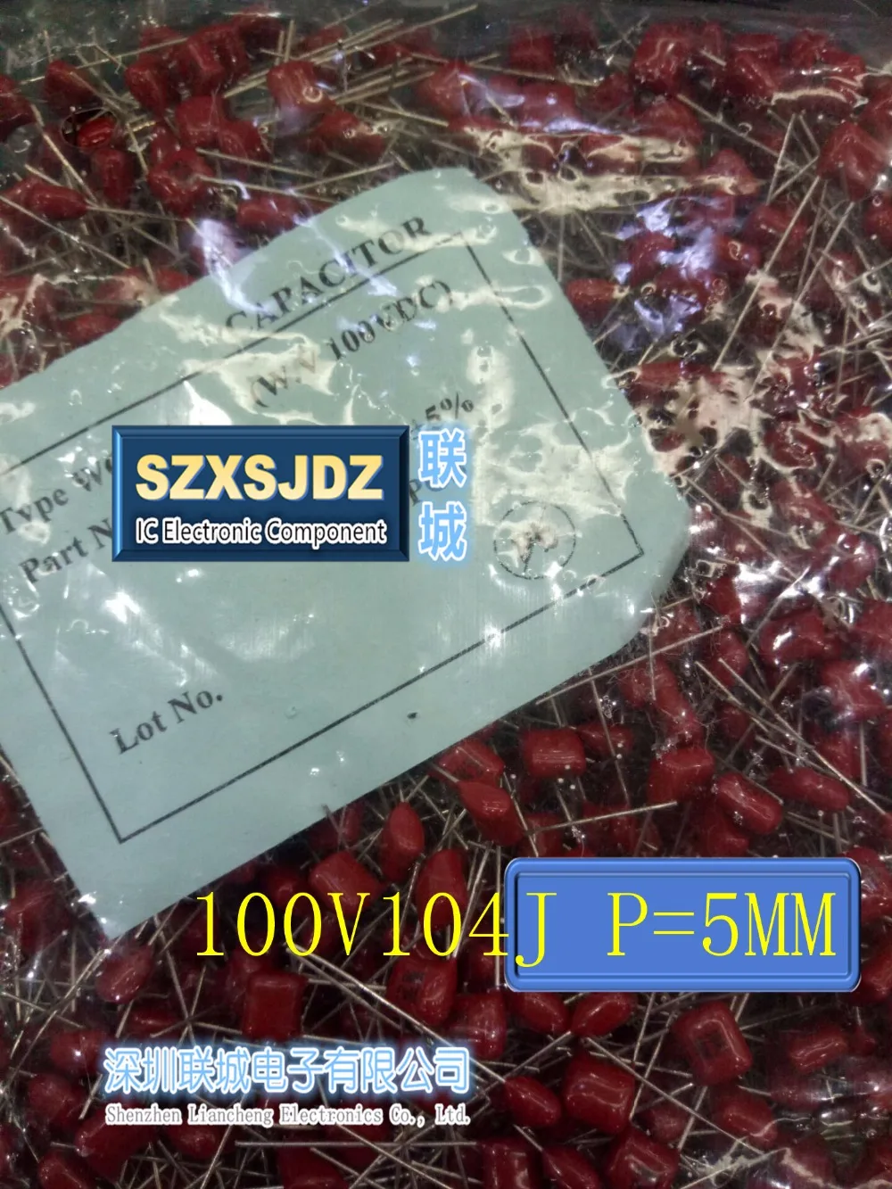 500 шт CBB 104J 100V 104 0 1 мкФ 100nF полипропиленовые конденсаторы P = 5 мм | Обустройство дома