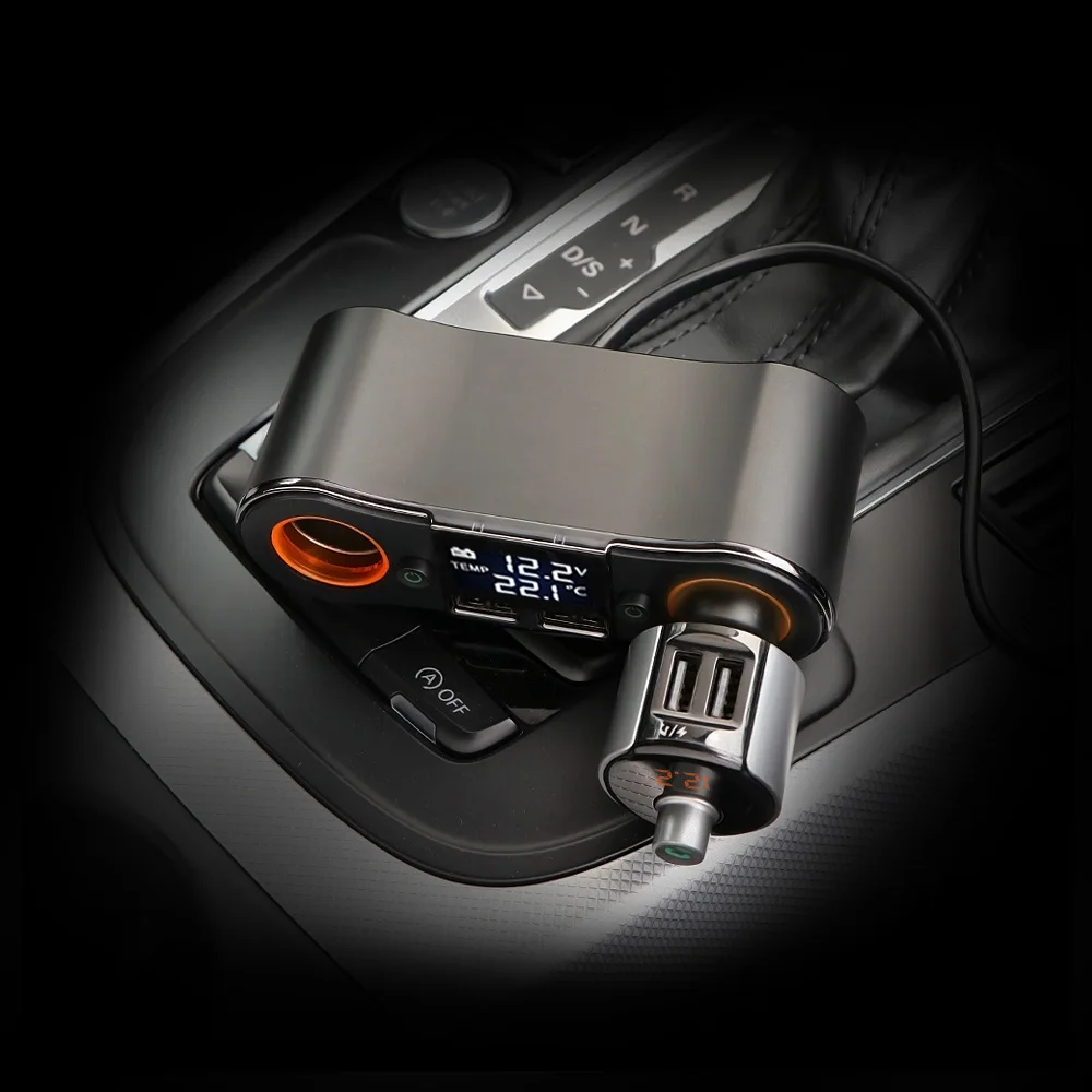 Onever 2 Way розетка для автомобильного прикуривателя 80 Вт адаптер питания USB зарядное