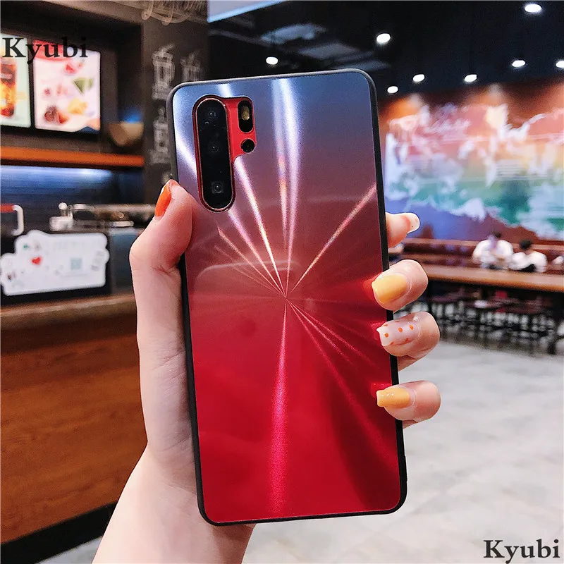 3D градиентный телефонный чехол для huawei P20 P30 pro lite P smart Nova 3e 4e Honor 10 lite 8a 8x Y6 Prime Y7 Pro Y9 etui