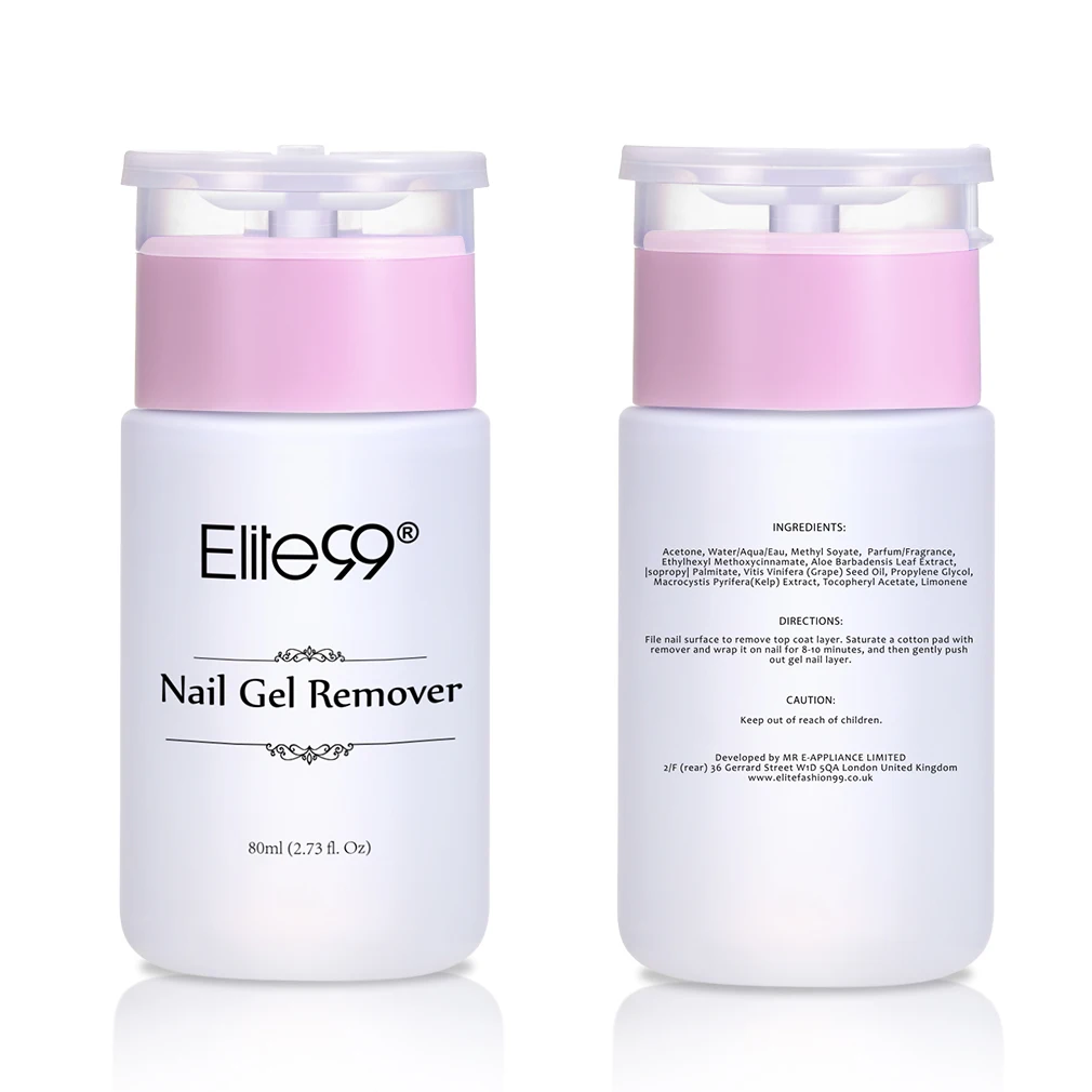 

Elite99 80ml Nail Gel Remover Acrylic Remover Professional Nail Art Tool For Remove Gel Nail Polish Manicure Salon