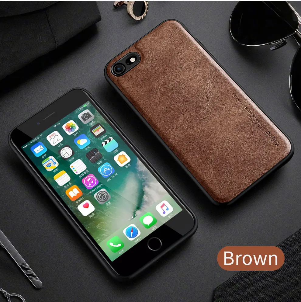 X-Level кожаный чехол для iPhone 8, 7, 6, 6s Plus, чехол s, противоударный ультра-светильник, задняя крышка для телефона, чехол для iPhone 6, 6s, 7, 8
