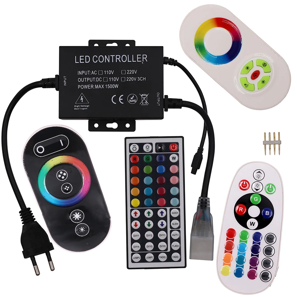 220 В 110 светодиодный RGB светильник контроллер полный сенсорный 44key 23key 24 ключа ИК