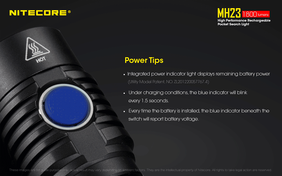 Nitecore MH23 ультра яркий ДАЛЬНОБОЙНЫЙ Прямая зарядка USB флэш-светильник нажатием одной кнопки Управление сильный светильник флэш-светильник
