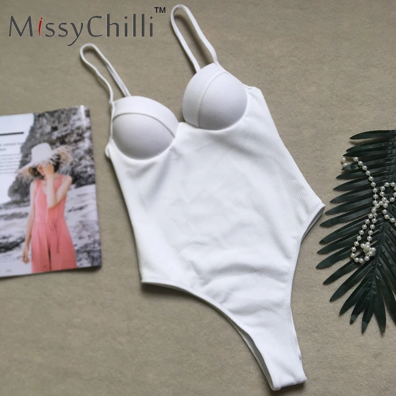 Черное облегающее пикантное боди MissyChilli с открытой спиной женский ребристый