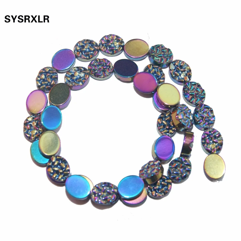 Free Shipping 6 Colors 8 /10 MM Hematite Beads Natural Stone Flat Oval Ellipse for Jewelry Making DIY Bracelet Accessories | Украшения и