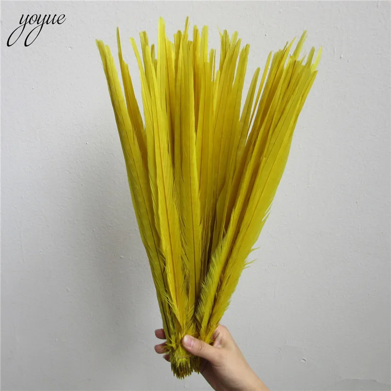 100 Pcs Beige Natural Pheasant Tail Feathers 16-18inch 40-45cm High Quality Diy Jewelry Wedding Decorations Feather | Дом и сад