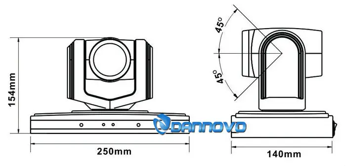 DANNOVO HD-SDI DVI PTZ видео конференц-камера HD 1080P 10x оптический зум с Ypbpr HDMI и AV | Компьютеры