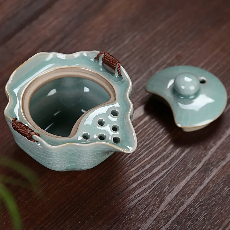Изысканный чайный сервиз Ruyao Ru Kilns посуда из селадона фарфоровые портативные