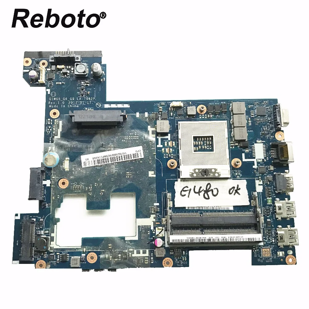 Высококачественная материнская плата для ноутбука Lenovo G480 QIWG5_G6_G9 LA-7982P HM76 DDR3