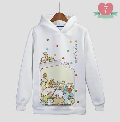 Sumikko gurashi/семейная осенне-зимняя толстовка с капюшоном для мамы, женские и мужские для мальчиков и девочек, детская рубашка детские футболки, одежда - Цвет: 7